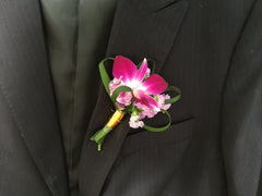 Simple Orchid Boutonniere - WED0417
