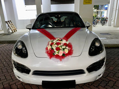 Red/Pink/White Theme Car Decoration -WED30461