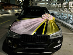 Creative Theme Car Decoration ( Gold/Pink) - WED072886