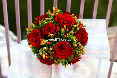 Rose & Berry Bridal Bouquet - WED0213
