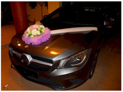 Simple Theme Car decoration ( Purple/Pink/White)- WED0629