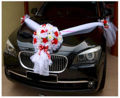 Red/White Theme Car Decoration    - WED0628