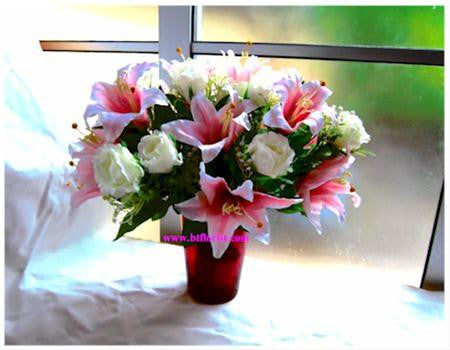 Artificial Roses and lilies -ART8065