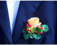 Orange Rose Corsage - WED0223