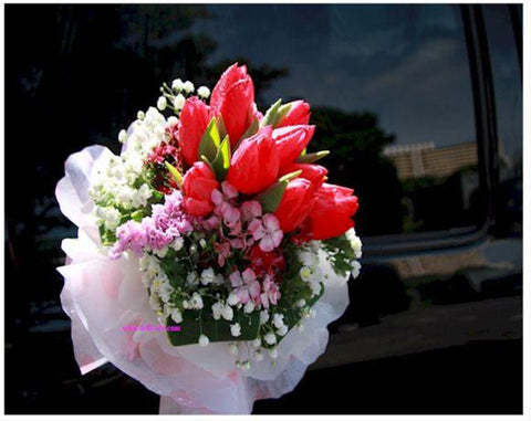 Red Tulip Bouquet     - FBQ1172