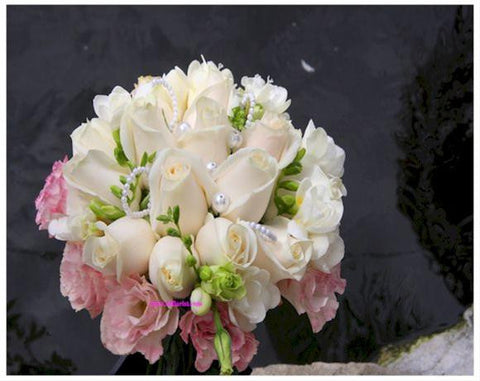 Eustoma n Rose Bridal Bouquet  - WED0256