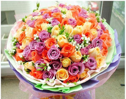 60 to 108 Colourful Roses Bouquet       - FBQ1190