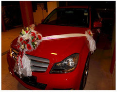 Red/White/Gold Theme Car Decoration - WED0665