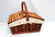 Brown Picnic Basket w cloth - PIC424