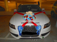 Blue/Red Theme with Wedding Bear Car Decoration  - WED0734