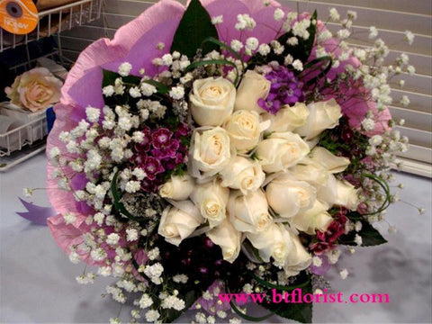 White Rose Bouquet - FBQ1012