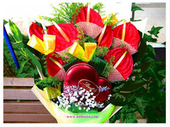 Chocolate n Anthurium Bouquet - CHO1041