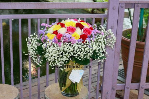Colourful Bouquet (In Vase)   - TBF4042