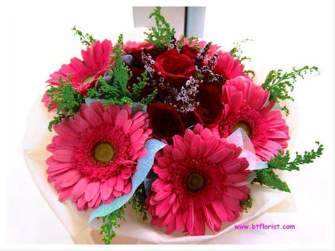 Gerbera & Rose Bouquet     - FBQ1093