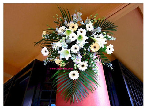 Pillar Flower Arrangement  - WED0801