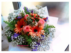 Gerbera n Rose Bouquet - FBQ1114
