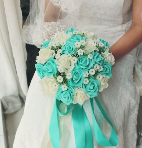 Tiffany/White Bridal Bouquet   - WED0357