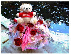 Chocolate n Rose n Bear  - BWF3516