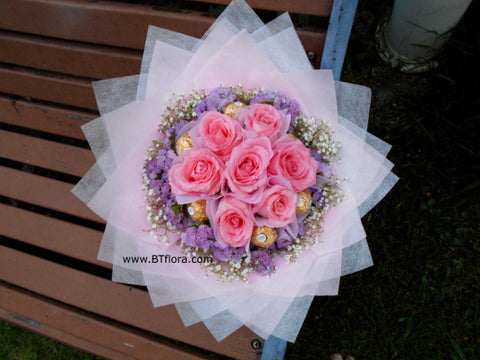 Rose w Chocolate Bouquet  - CHO1255