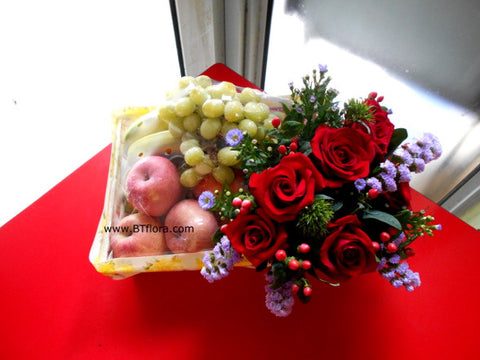 Simple Flower & Fruit Basket   - FRB5549