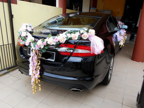 Pink/Champagne Theme Car Decoration     - WED0757