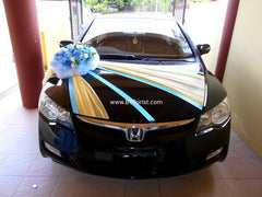 Blue/Gold Theme Car Decoration  - WED0688