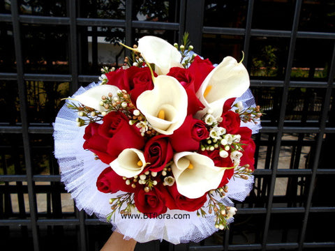 Calla Lily with Rose  - WED0176