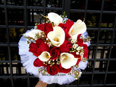 Calla Lily with Rose  - WED0176