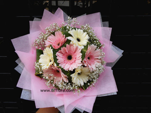 Pink/White Gerbera Bouquet       - FBQ1292