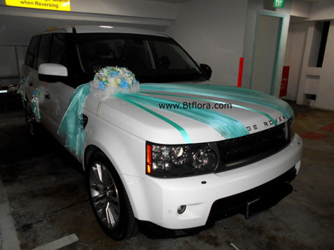 Tiffany/White/Blue Creative Theme Car Decoration    - WED0741