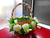 Flower Girl Basket with White Rose   - FGB3801