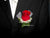 Red Rose with Pearls Corsage- WED0209