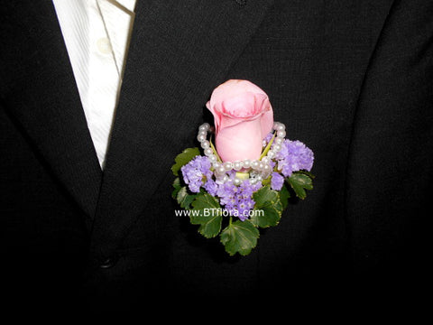 Rose with Pearl Corsage - WED0211G