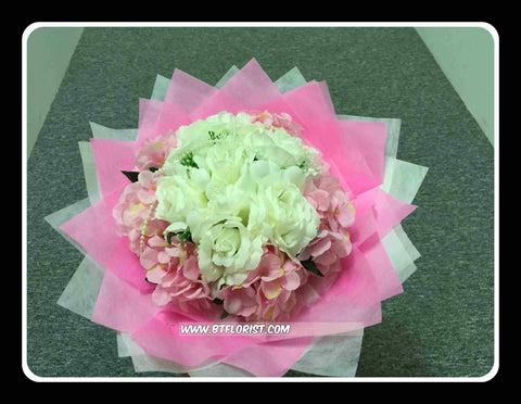 Artificial Rose & Hydrangea Bouquet -ART8066