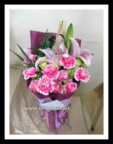 Carnation & Lily Bouquet      - FBQ1205