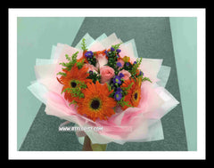 Gerbera & Rose Bouquet     - FBQ1093F