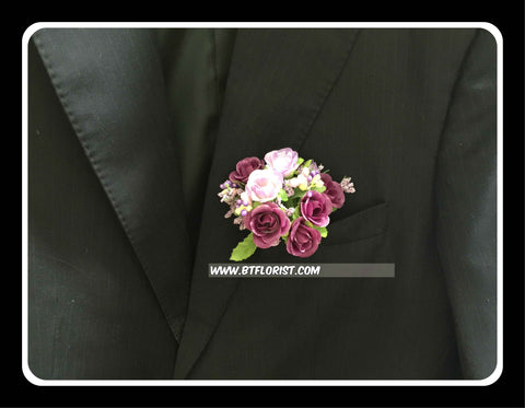 Artificial Purple rose Corsage  - ART0465