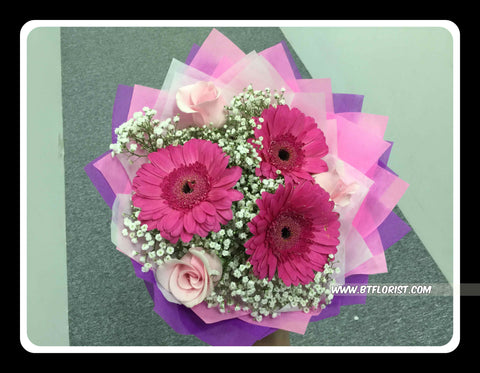 Gerbera & Rose Bouquet     - FBQ1150