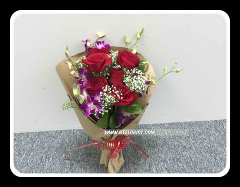 Rose n Orchid Bouquet - FBQ12779