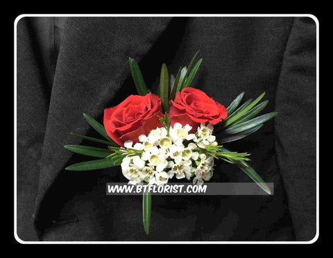 Double Rose Corsage - WED0318