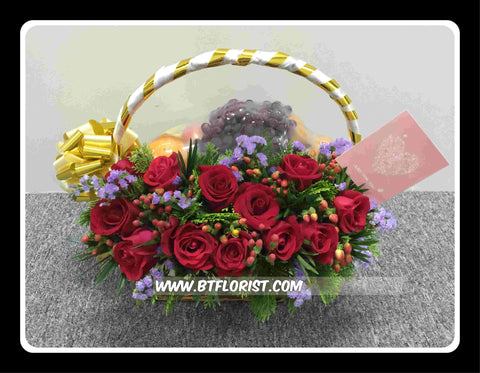 Flower n Fruit Basket   - FRB5568