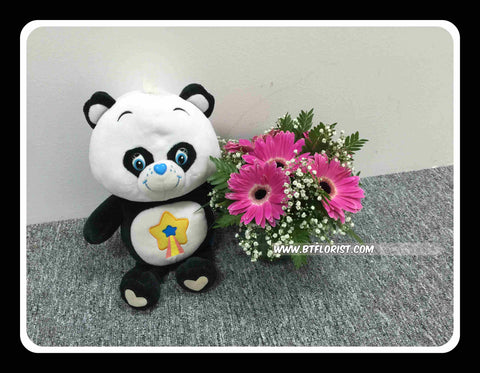 Carebear w Fresh Flower   - BWF3556
