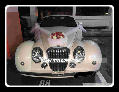 Simple Theme Car Decoration(Red/White)    - WED0733