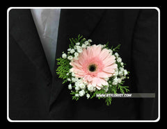 Gerbera with Baby Breath Corsage - WED0239