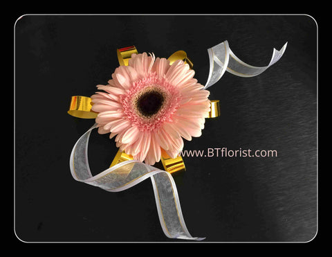 Fresh Gerbera Wrist Corsage - WED0578
