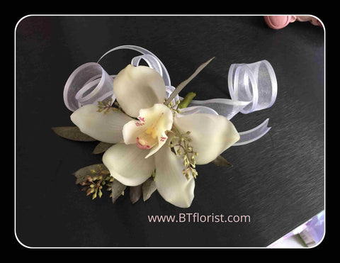 Fresh Cymbidium Wrist Corsage - WED0585
