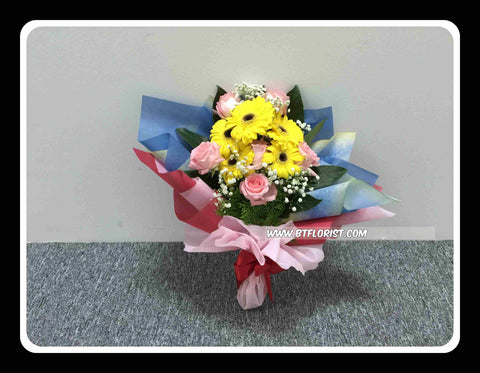 Gerbera & Rose Bouquet       - FBQ1365