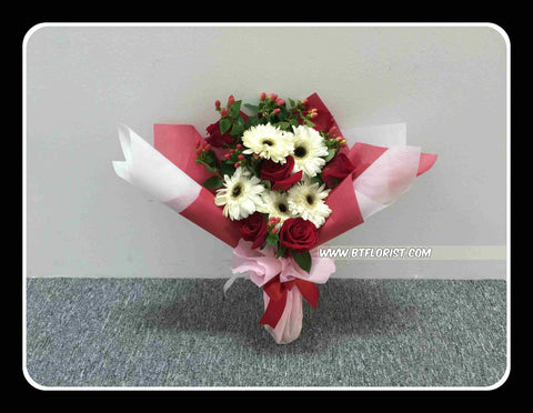 Gerbera & Rose Bouquet       - FBQ1364