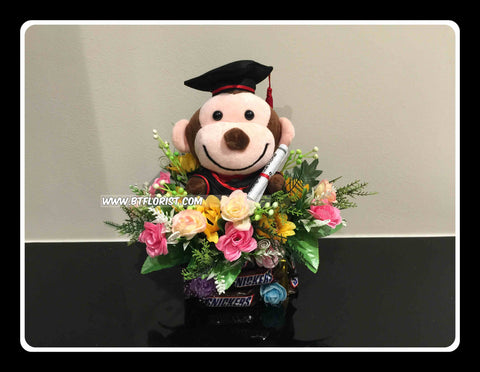 Graduation Monkey Arrangement   - BWF3601