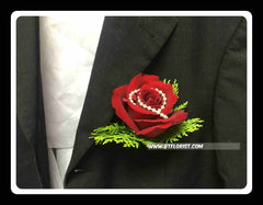 Rose n Pearls Corsage II  - WED0412